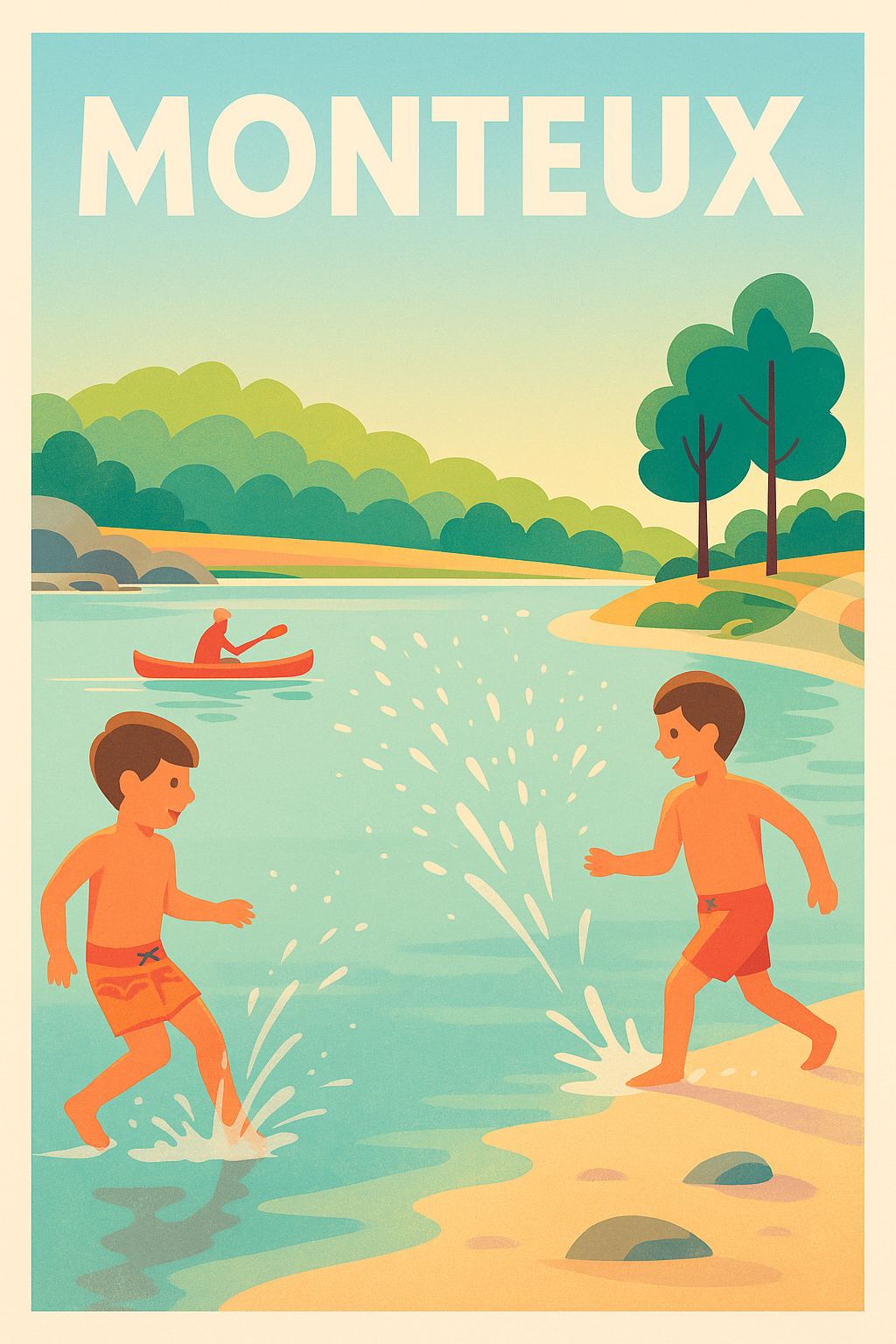 Affiche de Monteux - Douceur et joie au bord de l'eau