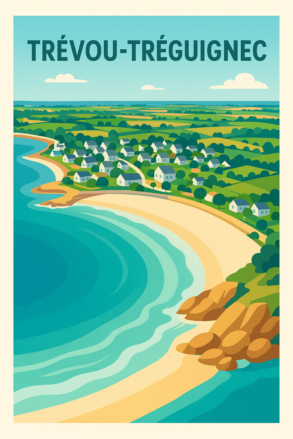 Affiche de Trévou-Tréguignec - Un havre de paix en bord de mer