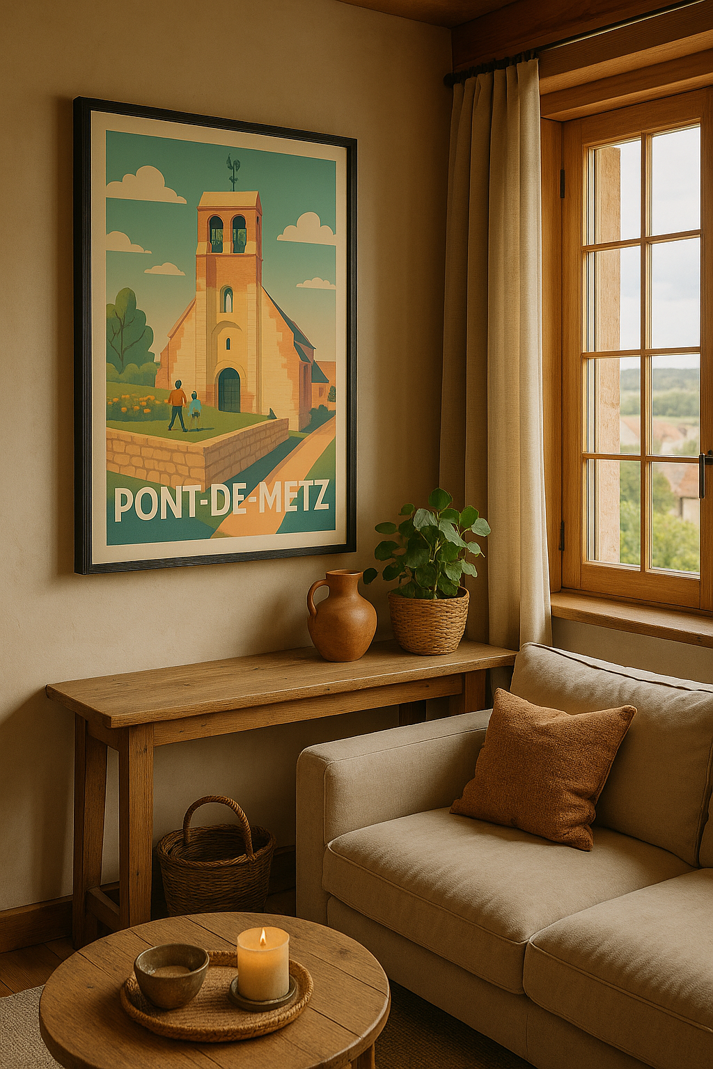 Mise en situation Affiche de Pont-de-Metz - Charme et Sérénité d'un Village Authentique