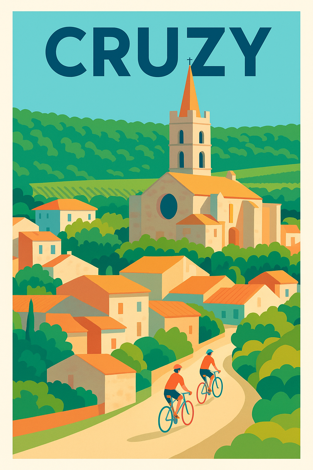Affiche de Cruzy - Charme et douceur d'un village provençal