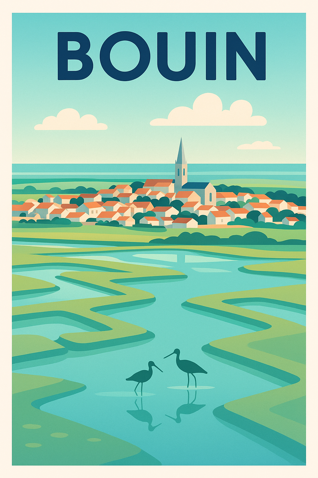 Affiche de Bouin - Charme et nature préservée en bord de mer