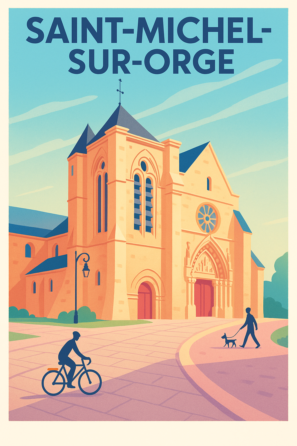 Affiche Saint-Michel-sur-Orge — Harmonie architecturale et douceur de vivre · poster d'art de Saint-Michel-sur-Orge