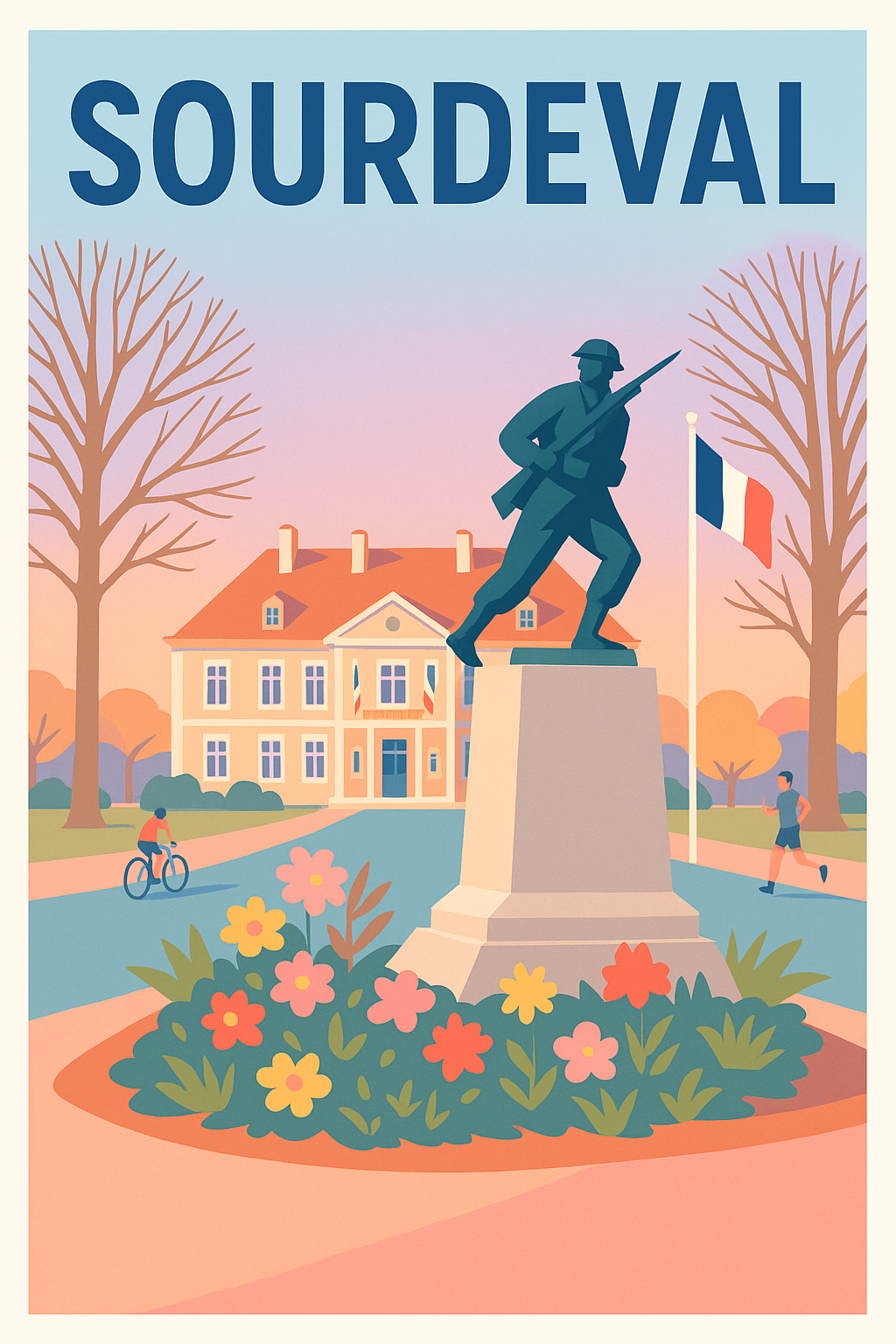 Affiche de Sourdeval - Un hommage paisible au cœur de la ville