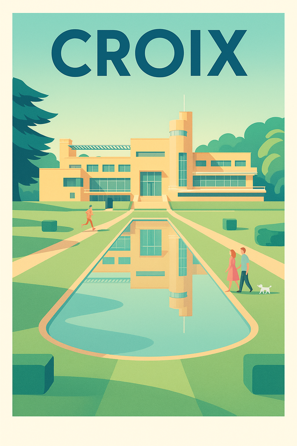 Affiche de Croix - Élégance et sérénité architecturale