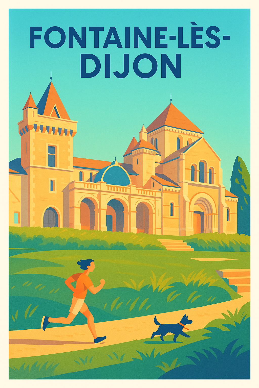 Affiche de Fontaine-lès-Dijon - Évasion et nature en bordure de ville