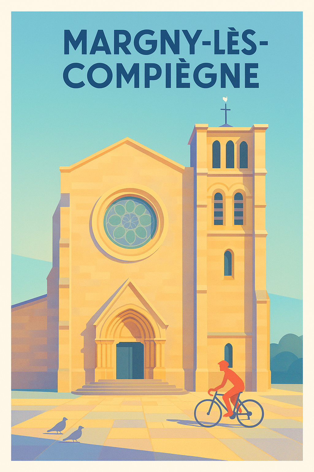 Affiche de Margny-lès-Compiègne - L'église au cœur de la ville