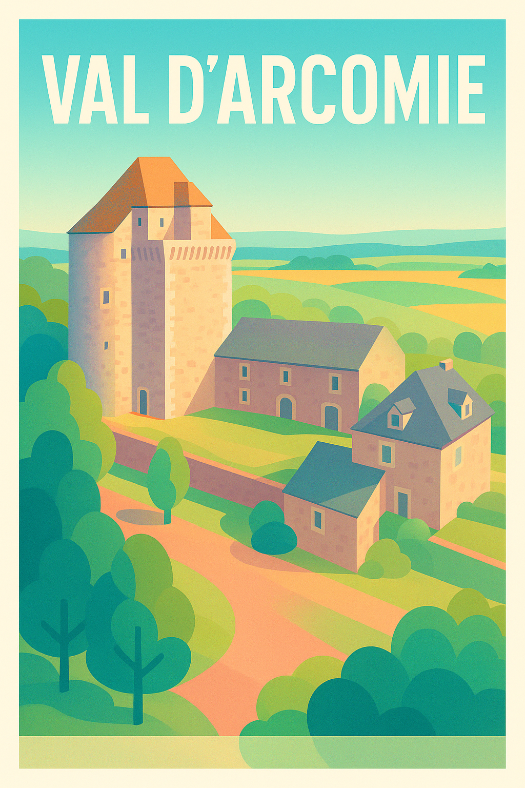 Affiche de Val d'Arcomie - L'élégance paisible du paysage auvergnat
