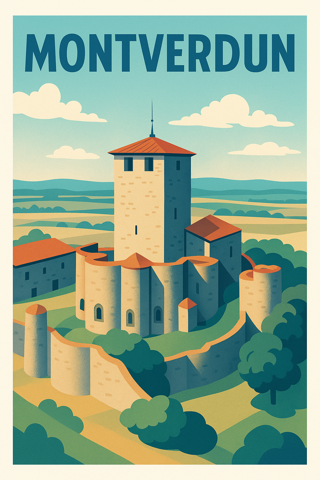 Affiche de Montverdun - L'élégance médiévale à portée de main