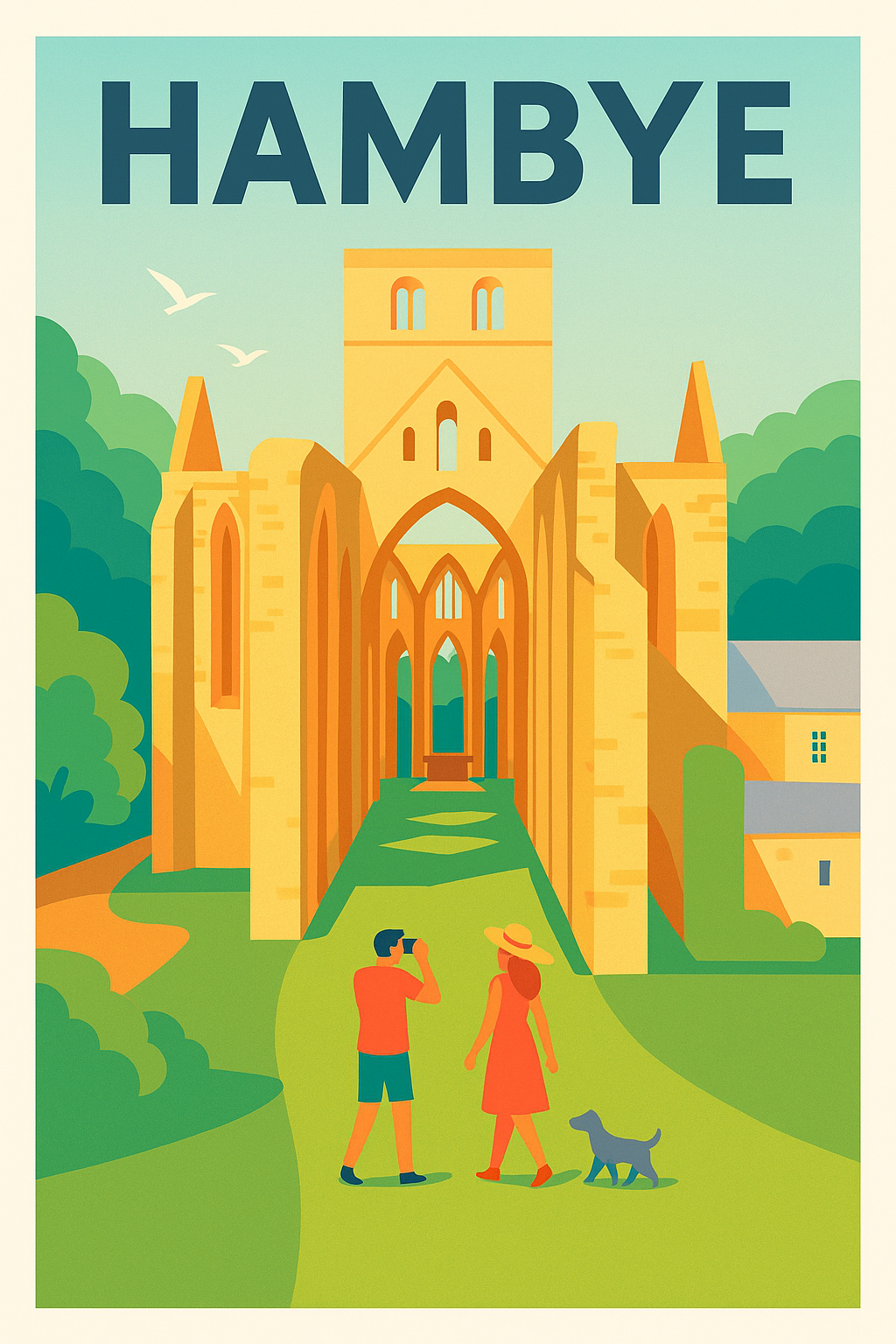 Affiche de Hambye - Voyage au cœur du patrimoine normand