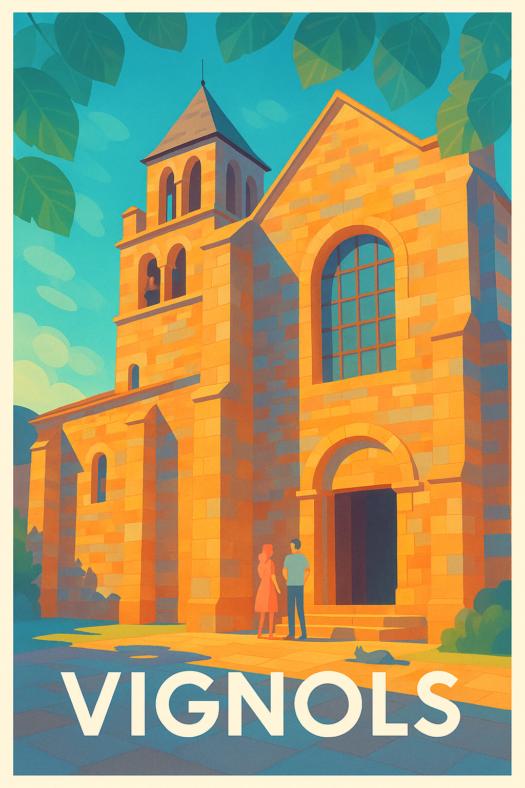 Affiche de Vignols - Charme et patrimoine au soleil d'Auvergne