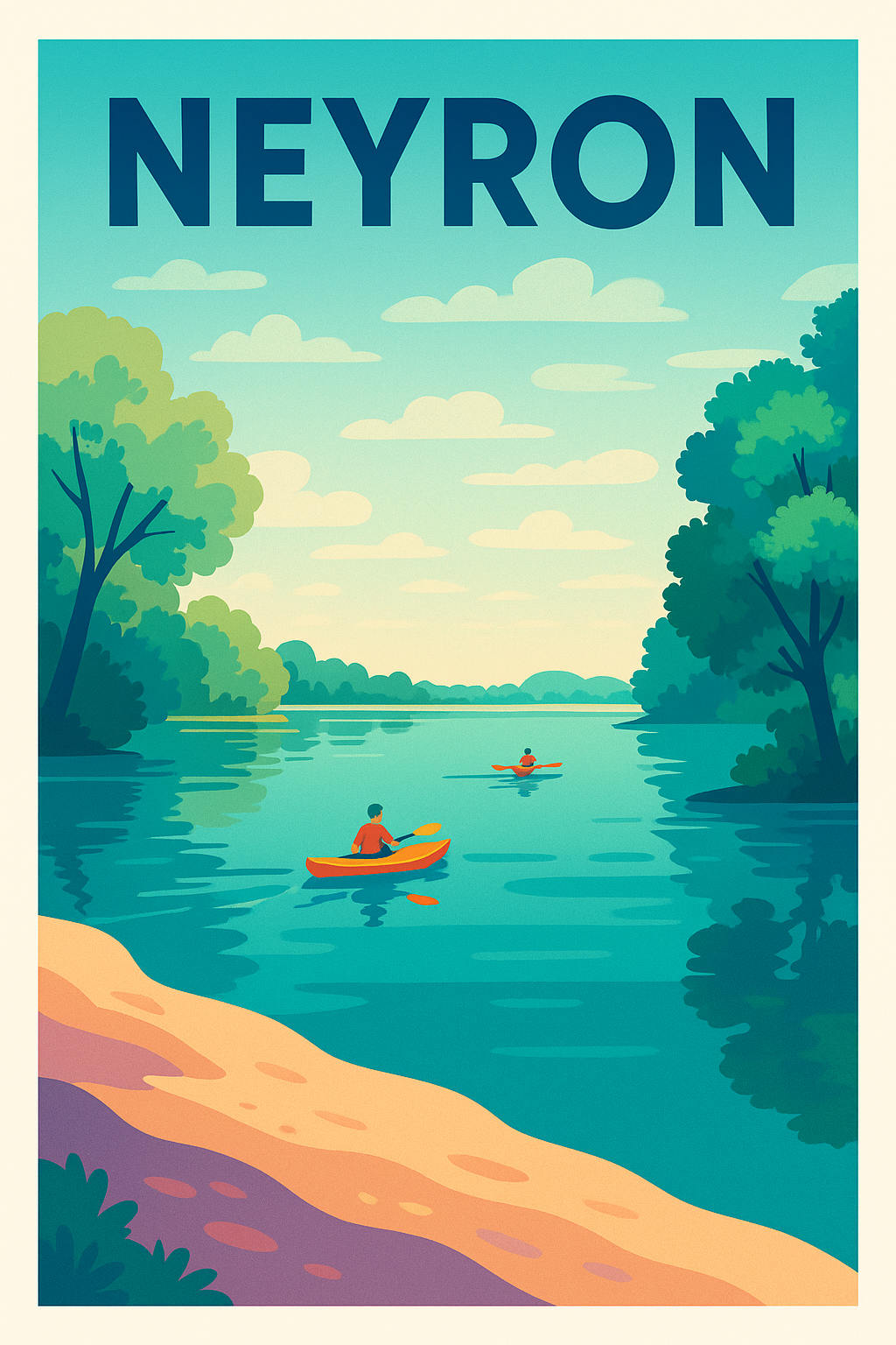 Affiche de Neyron - Évasion et nature au fil de l'eau