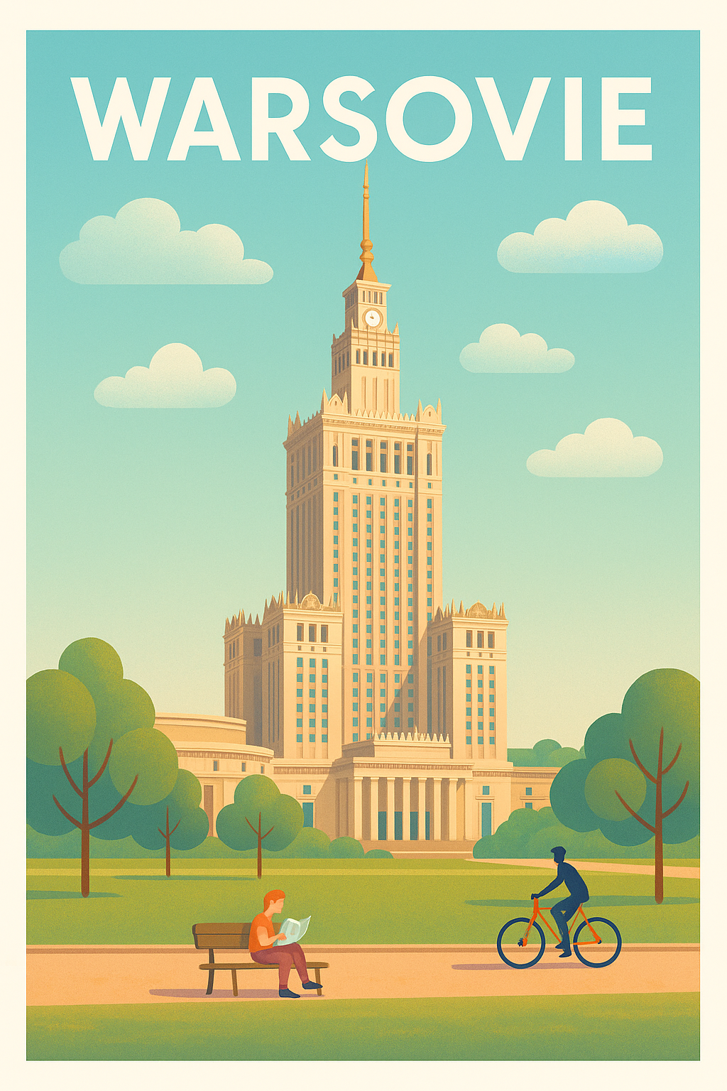 Affiche de Varsovie - L'élégance intemporelle du Palais de la Culture