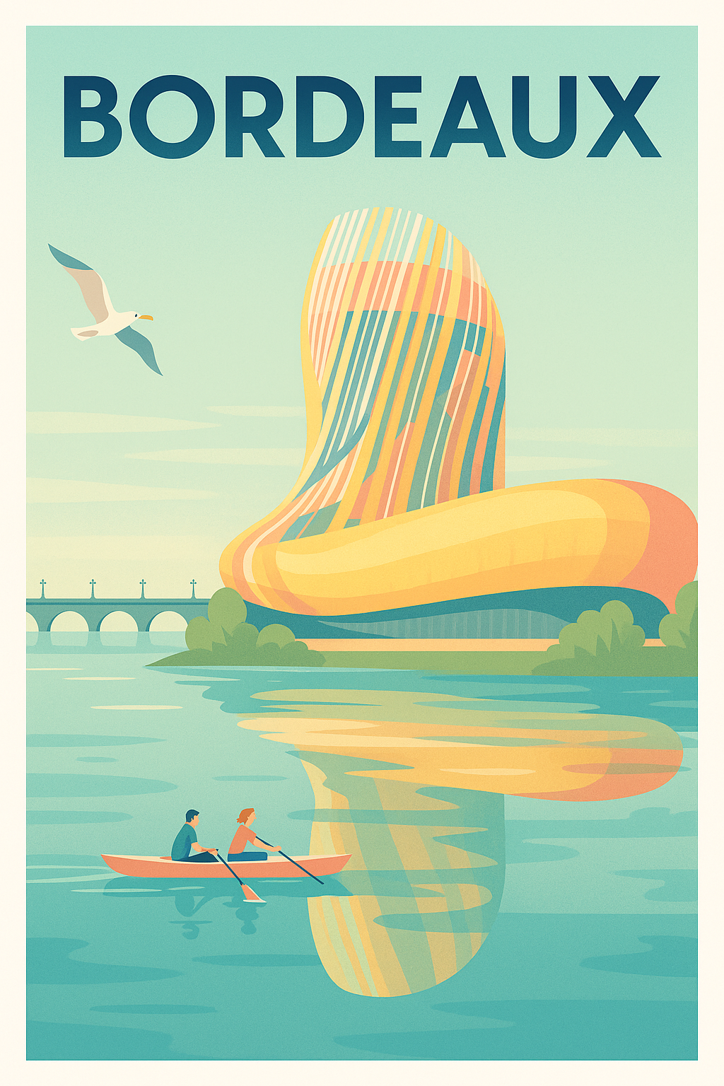 Affiche de Bordeaux - L'âme moderne au fil de l'eau