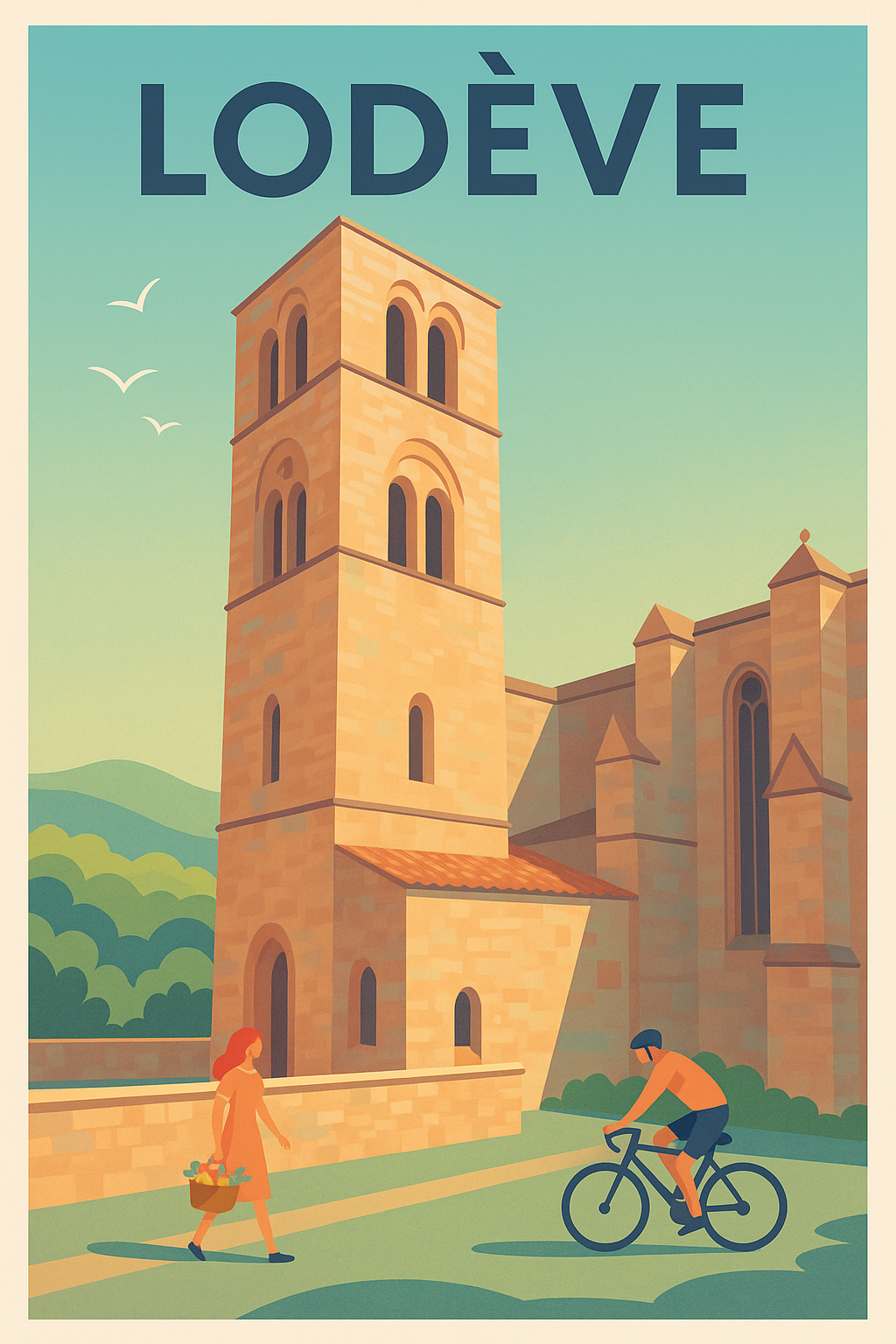 Affiche de Lodève - Charme et sérénité au cœur de l'Hérault