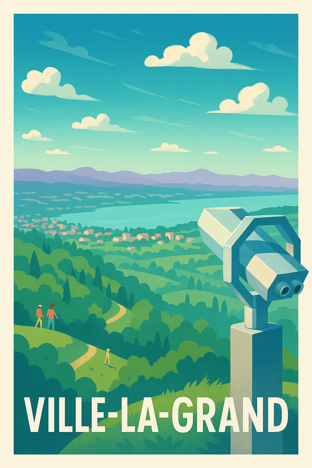 Affiche Ville-la-Grand — Panorama et nature à couper le souffle · poster d'art de Ville-la-Grand