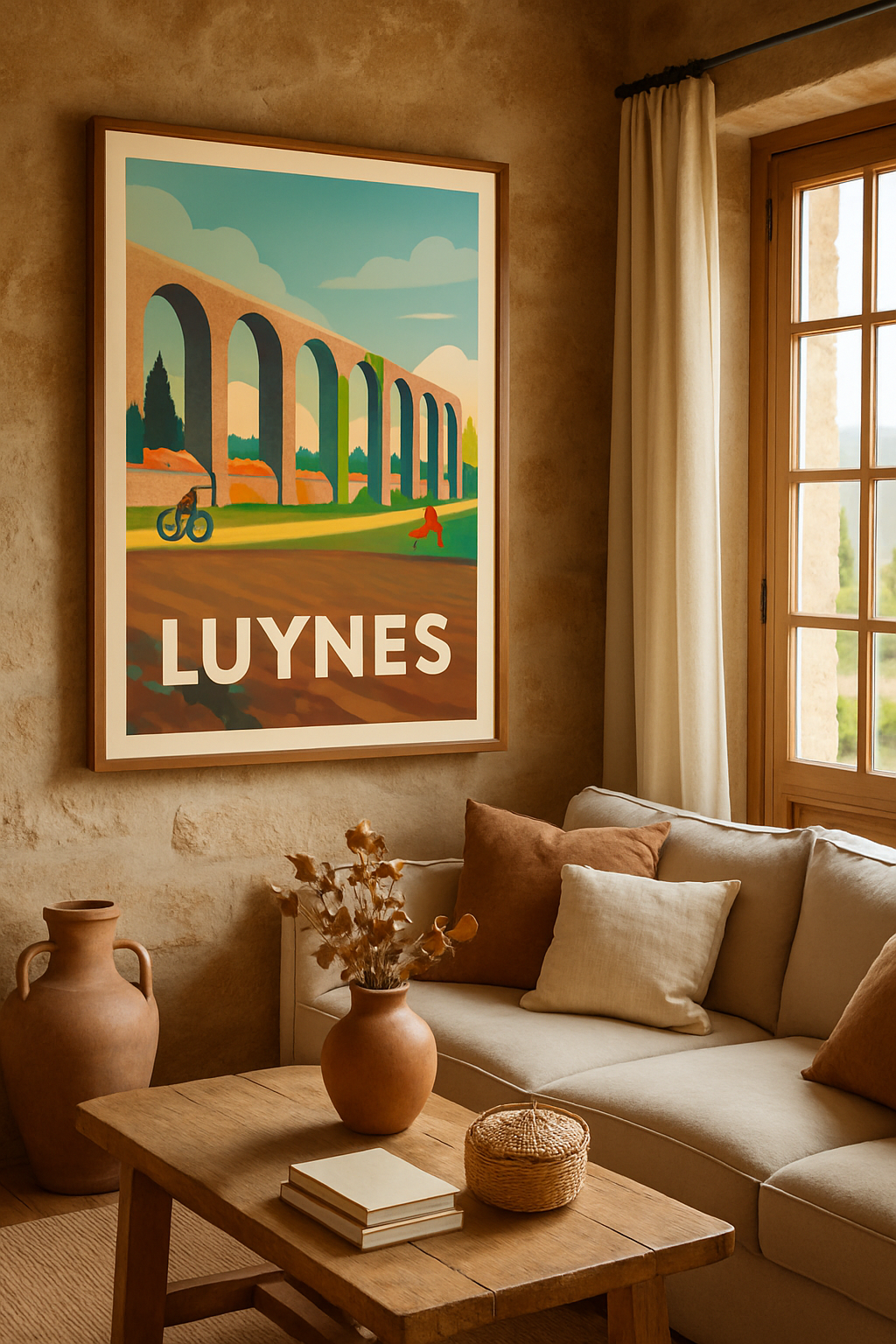 Mise en situation Affiche de Luynes - Harmonie entre nature et patrimoine