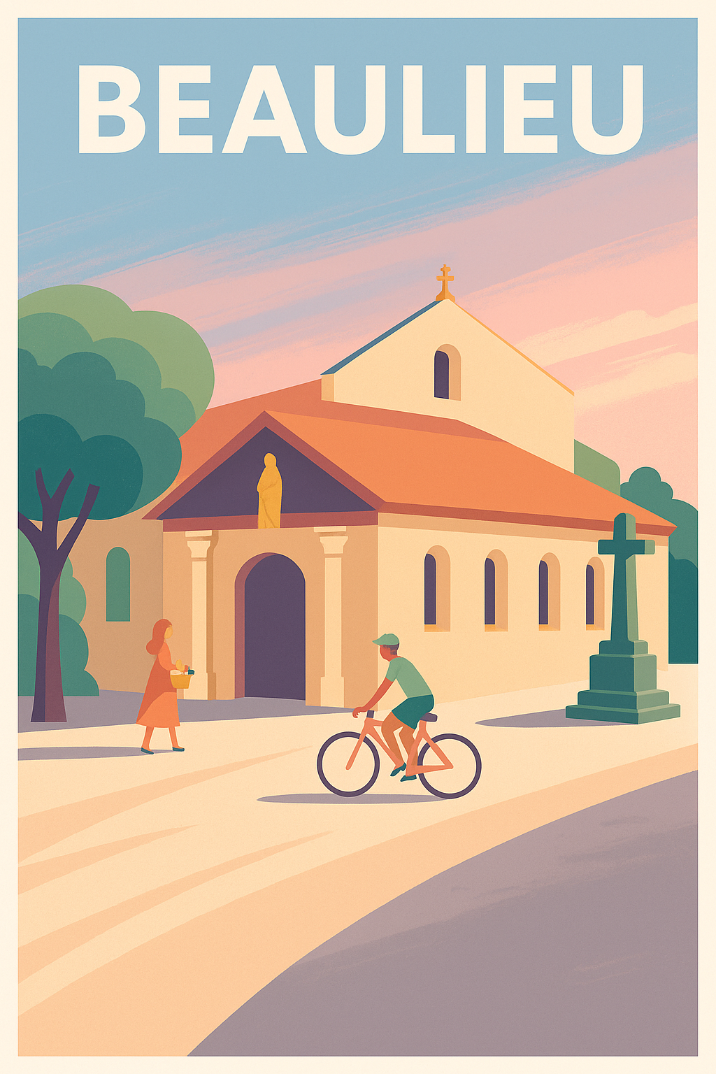 Affiche de Beaulieu - Harmonie et douceur provençale
