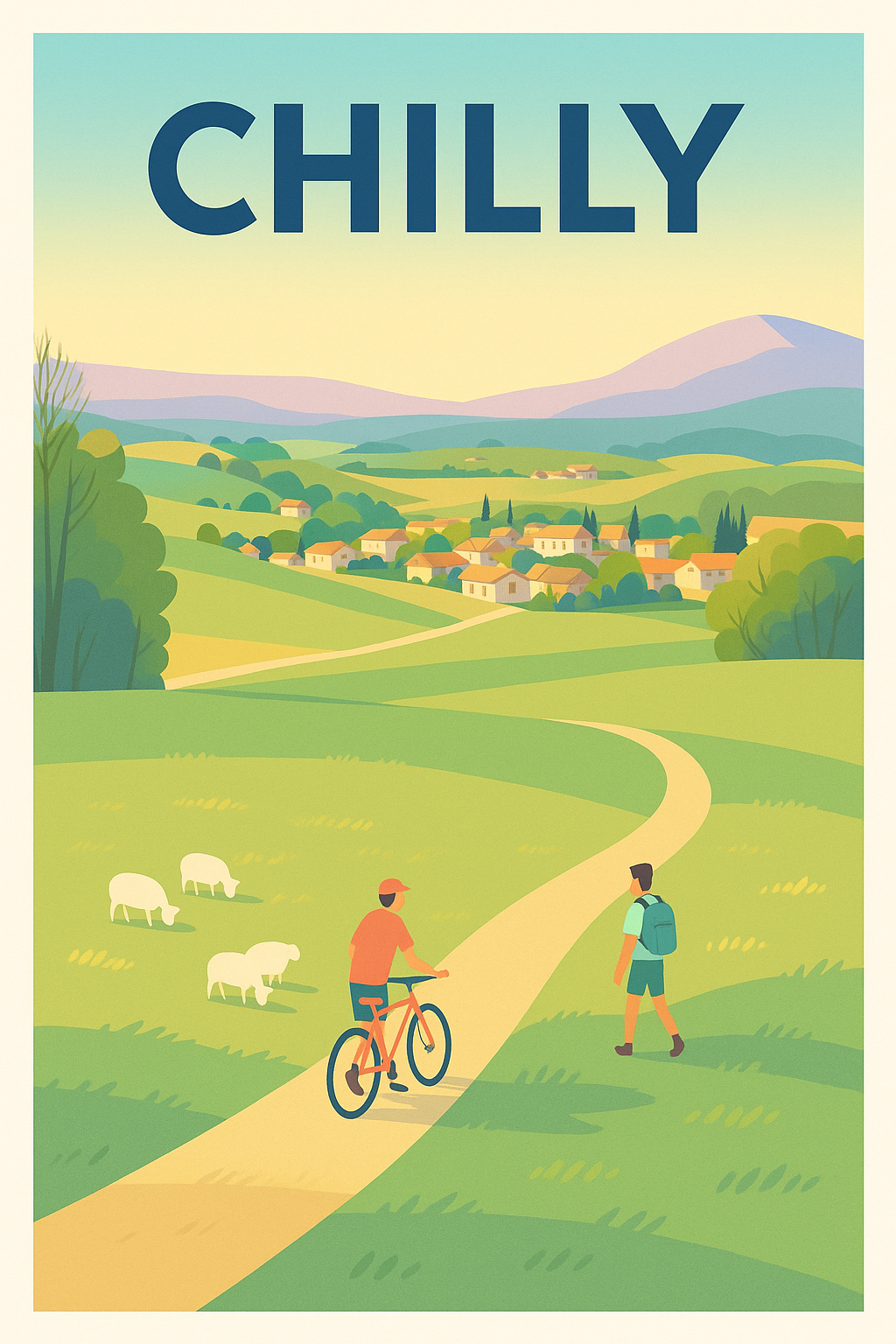 Affiche de Chilly - Invitation à la randonnée et à la contemplation