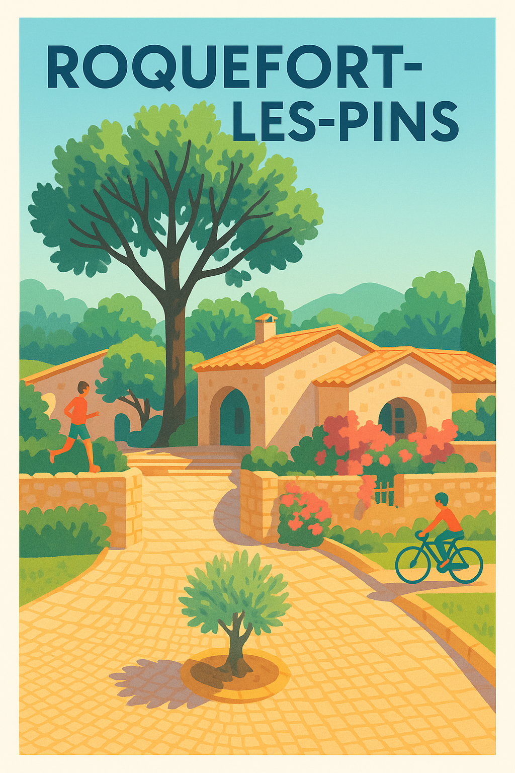 Affiche de Roquefort-les-Pins - Charme provençal et douceur de vivre