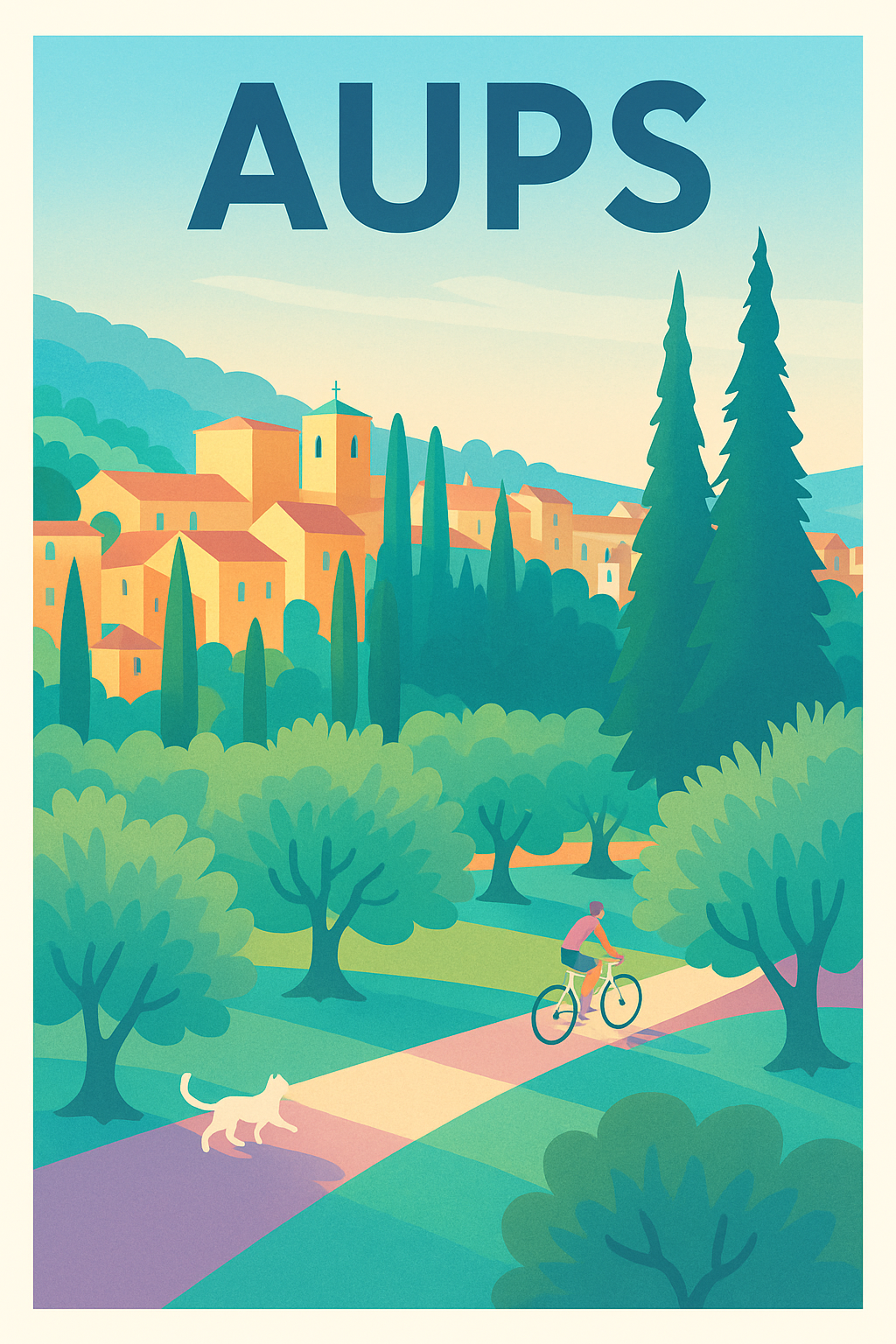 Affiche de Aups - Évasion et nature en Provence