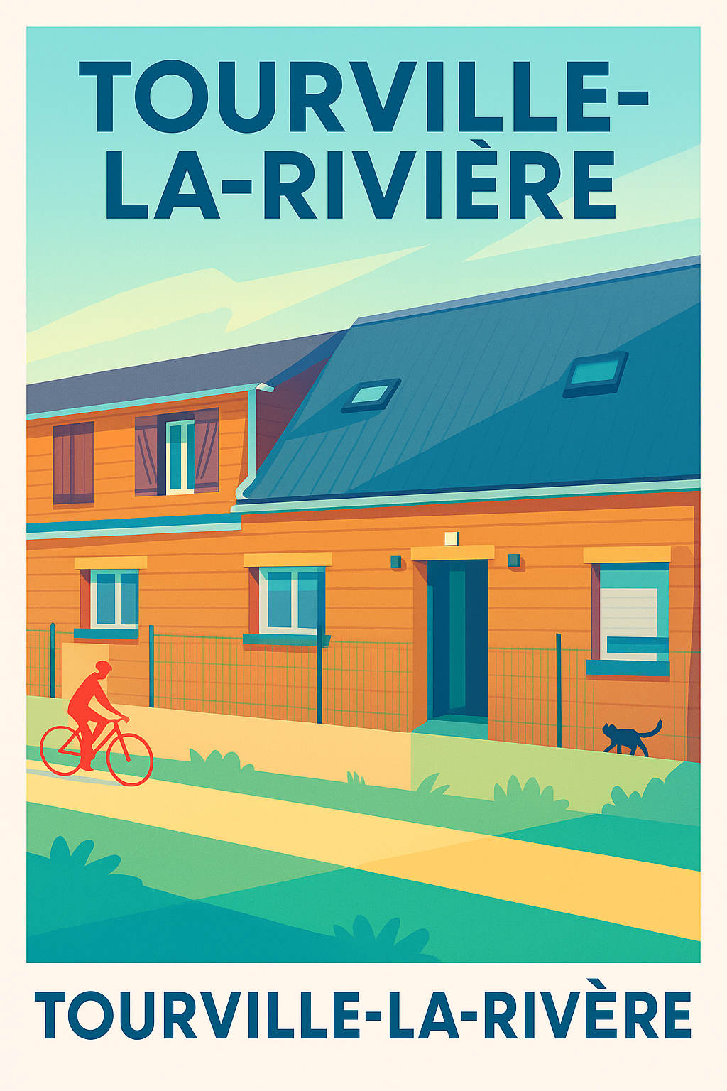 Affiche de Tourville-la-Rivière - Charme paisible en bord de vallée