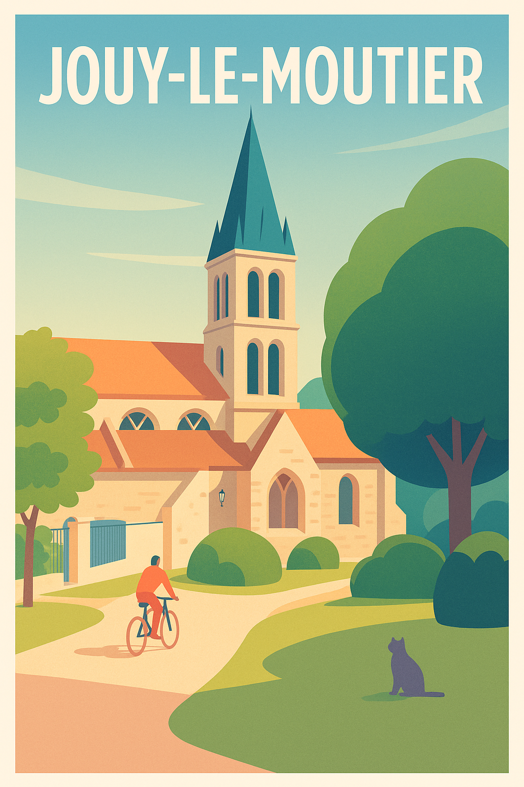 Affiche de Jouy-le-Moutier - Sérénité entre nature et patrimoine