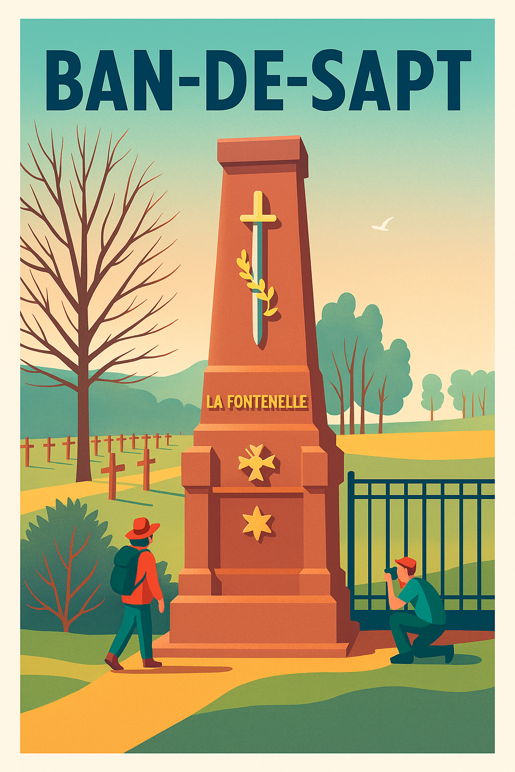 Affiche Ban-de-Sapt — Patrimoine et Mémoire au Cœur de la Nature · poster d'art de Ban-de-Sapt