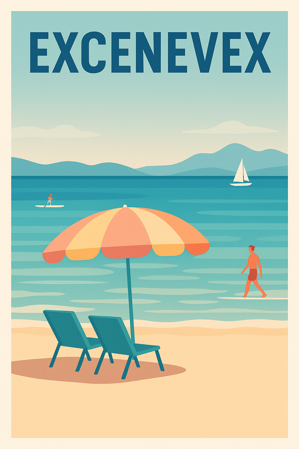 Affiche de Excenevex - Évasion et sérénité au bord du lac