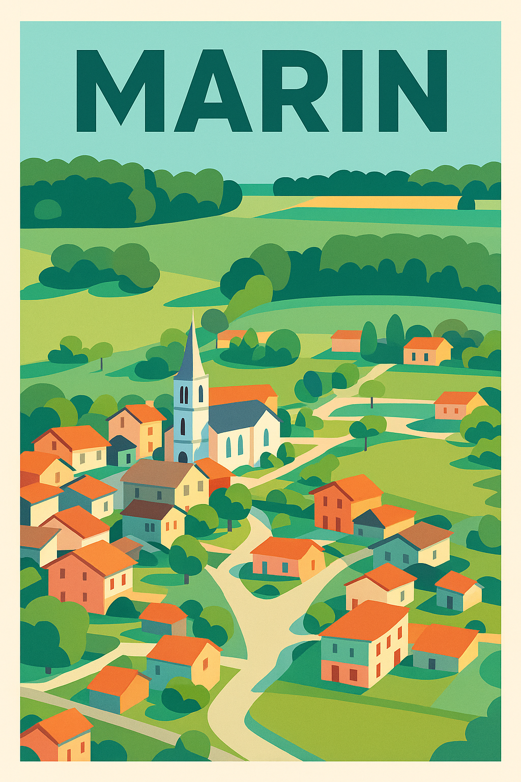 Affiche de Marin - Charme bucolique au cœur de la campagne