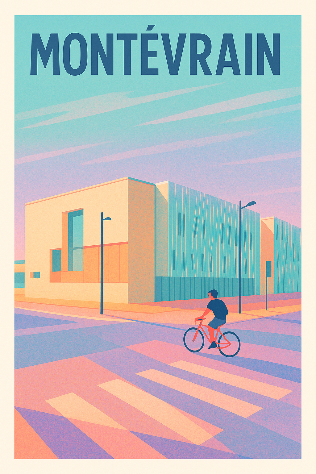 Affiche de Montévrain - Ambiance urbaine en douceur