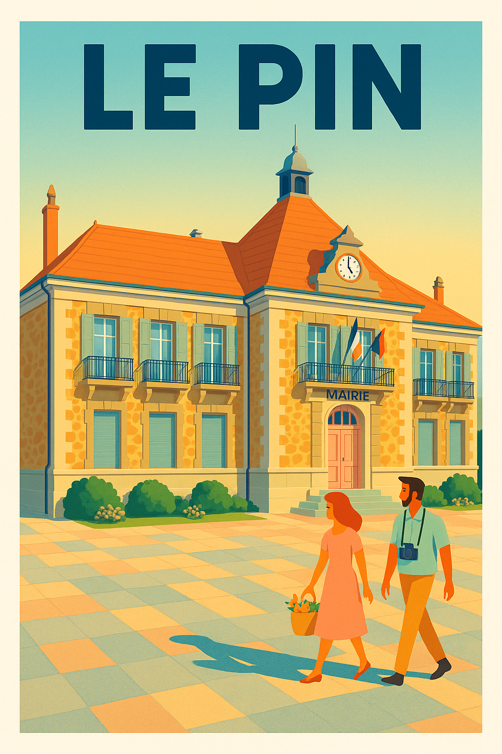 Affiche de Le Pin - Charme intemporel de la mairie