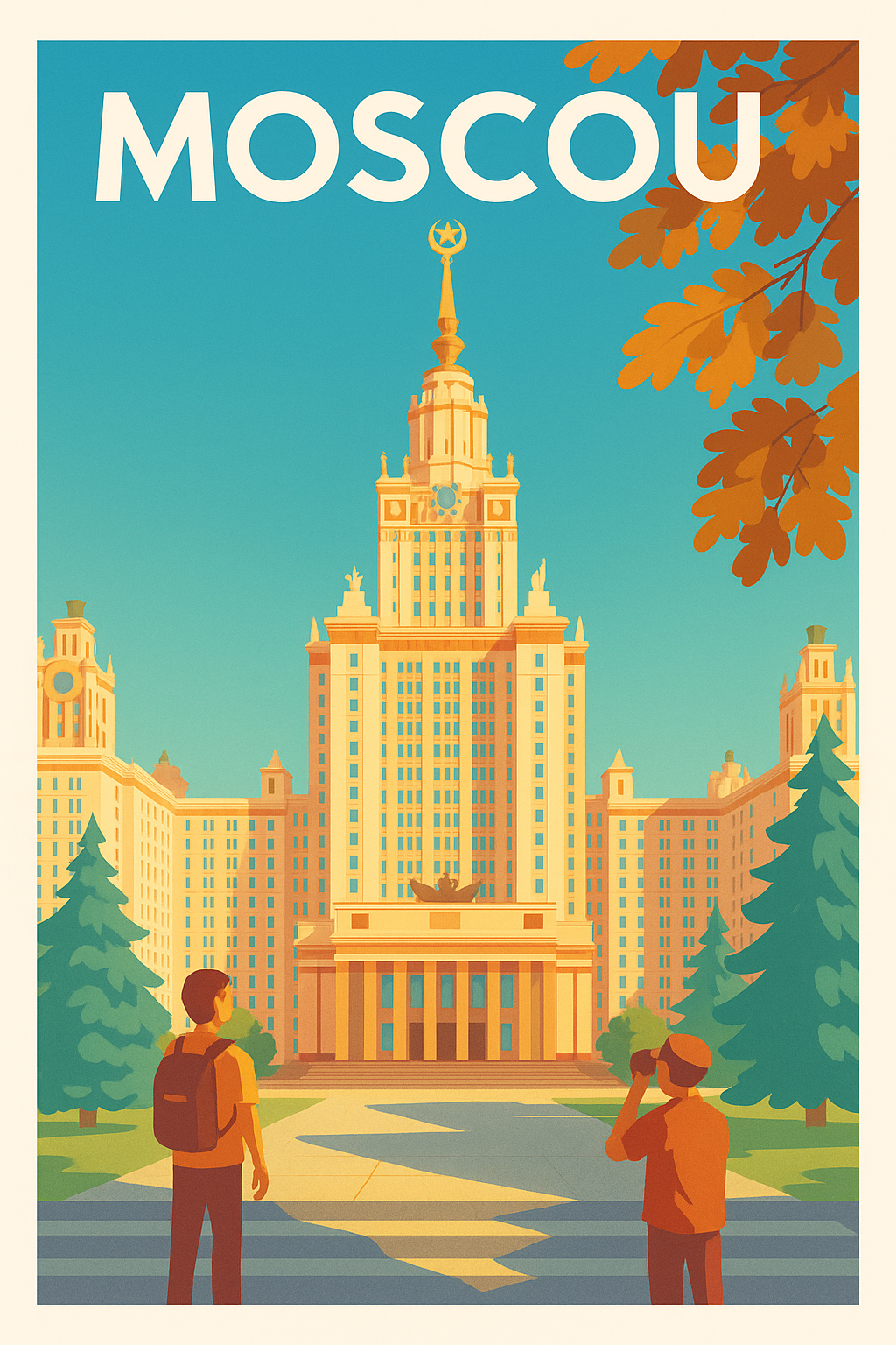 Affiche de Moscou - L'élégance soviétique au soleil couchant
