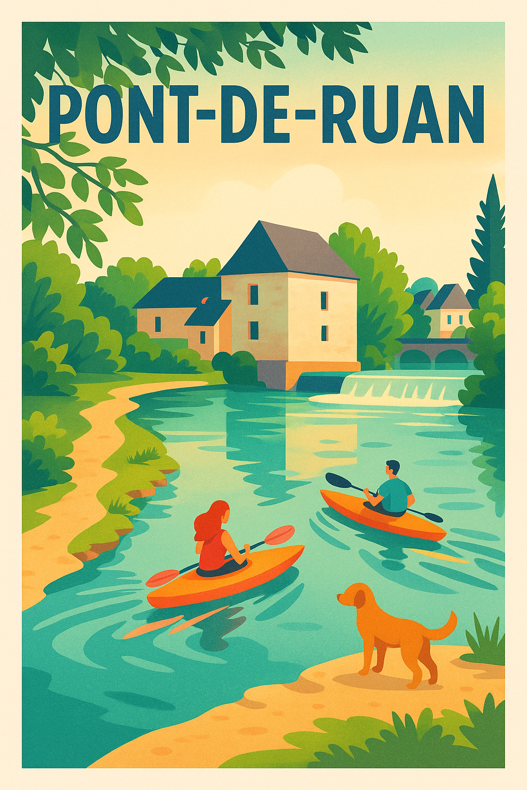 Affiche de Pont-de-Ruan - Évasion paisible au fil de l'eau