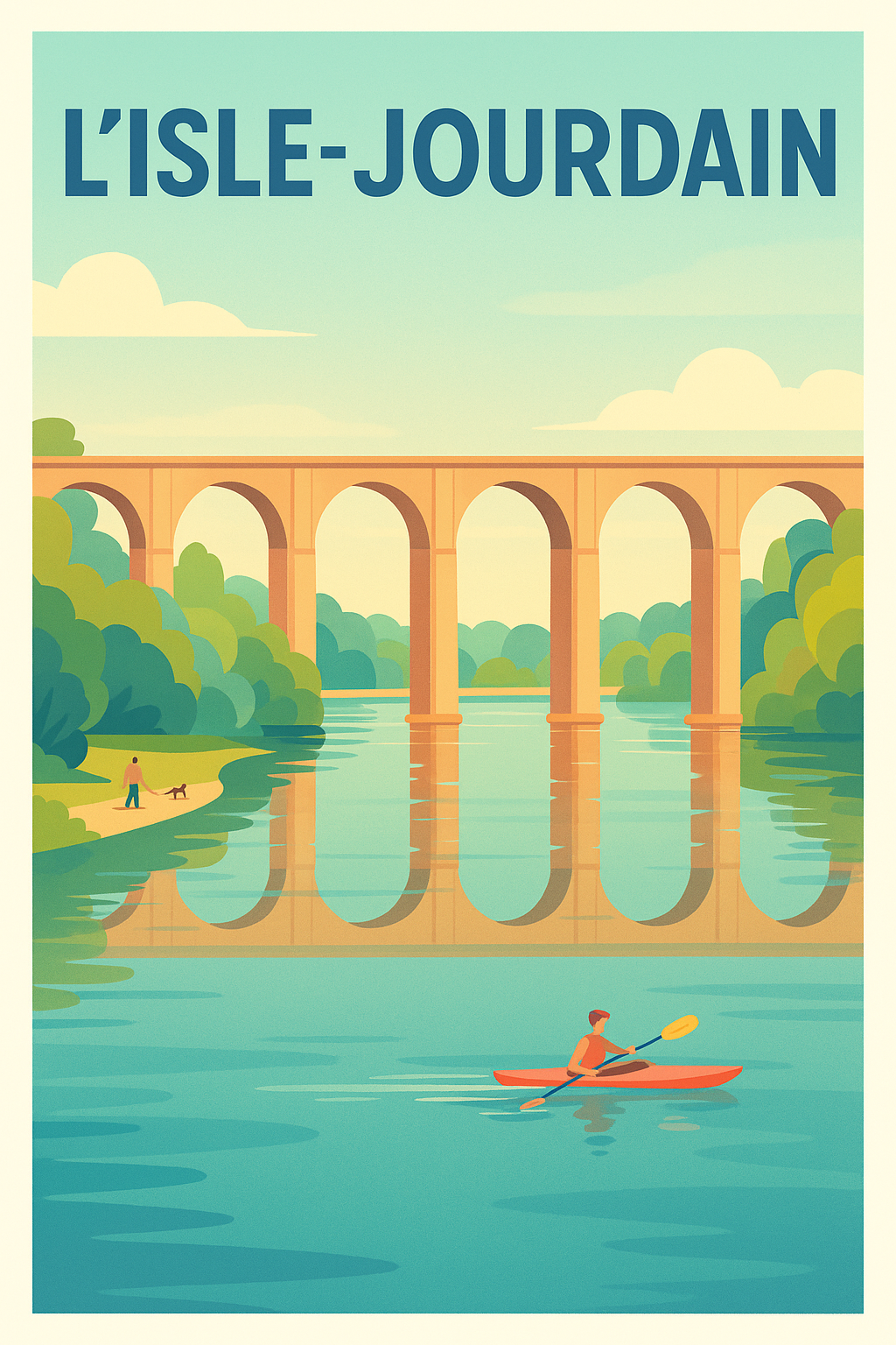 Affiche de L'Isle-Jourdain - Sérénité au fil de l'eau