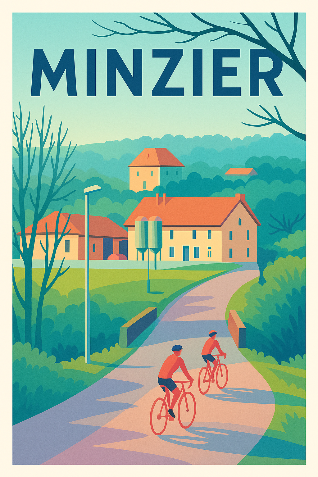Affiche de Minzier - Escapade nature à vélo