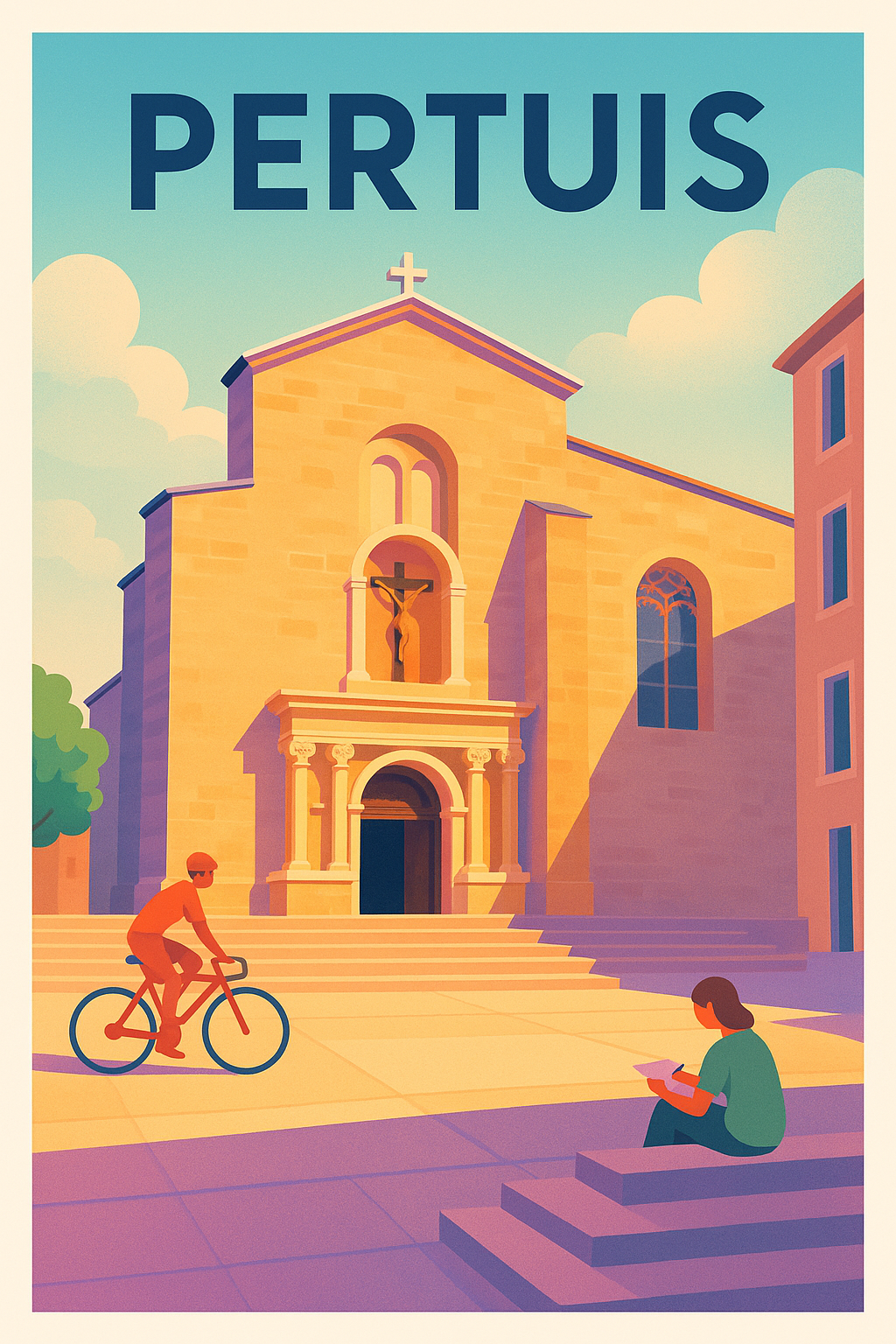 Affiche de Pertuis - Sérénité et douceur provençale