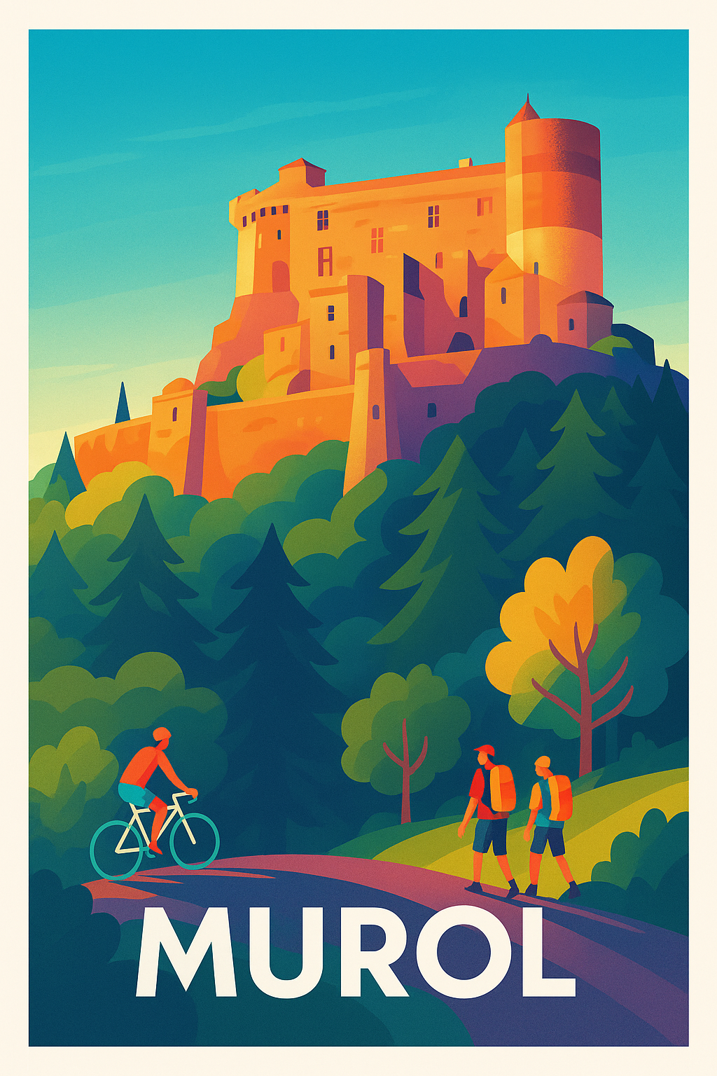 Affiche Murol — Aventure et nature au pied du château · poster d'art de Murol