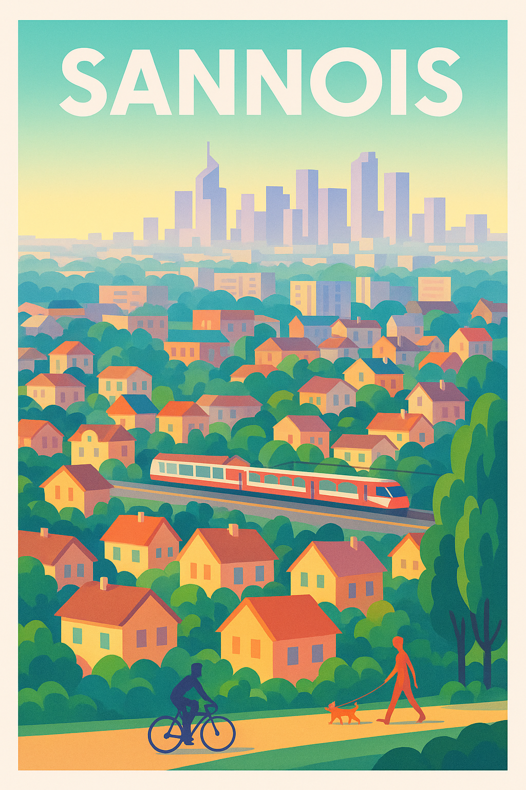 Affiche Sannois — Entre nature et ville dynamique · poster d'art de Sannois