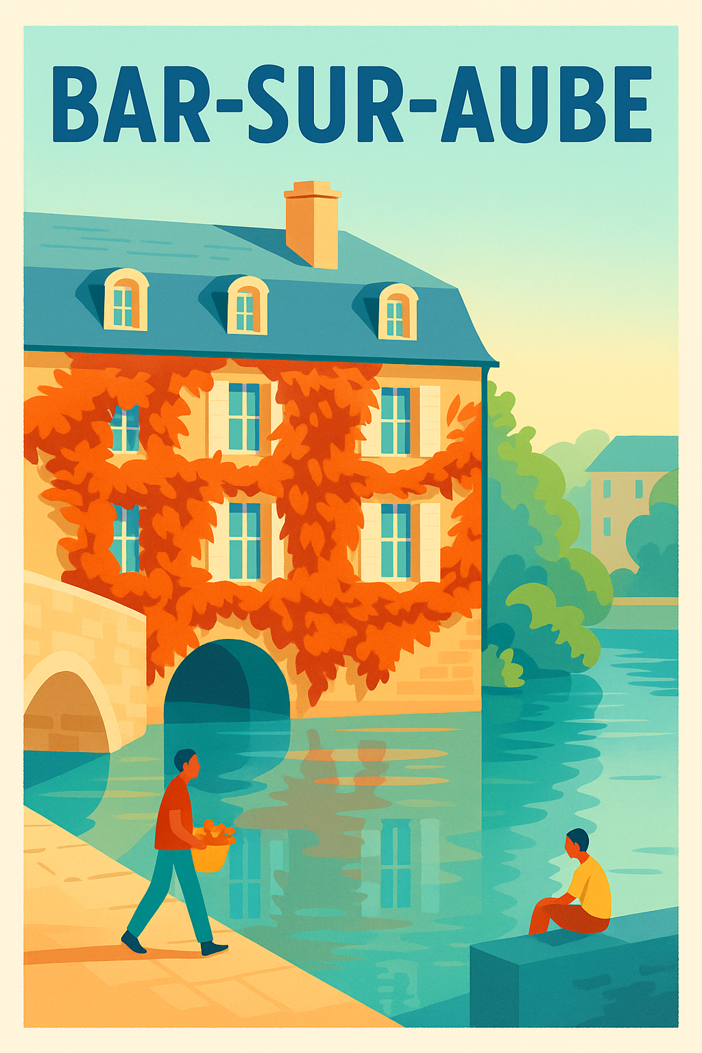 Affiche de Bar-sur-Aube - Charme bucolique au fil de l'eau