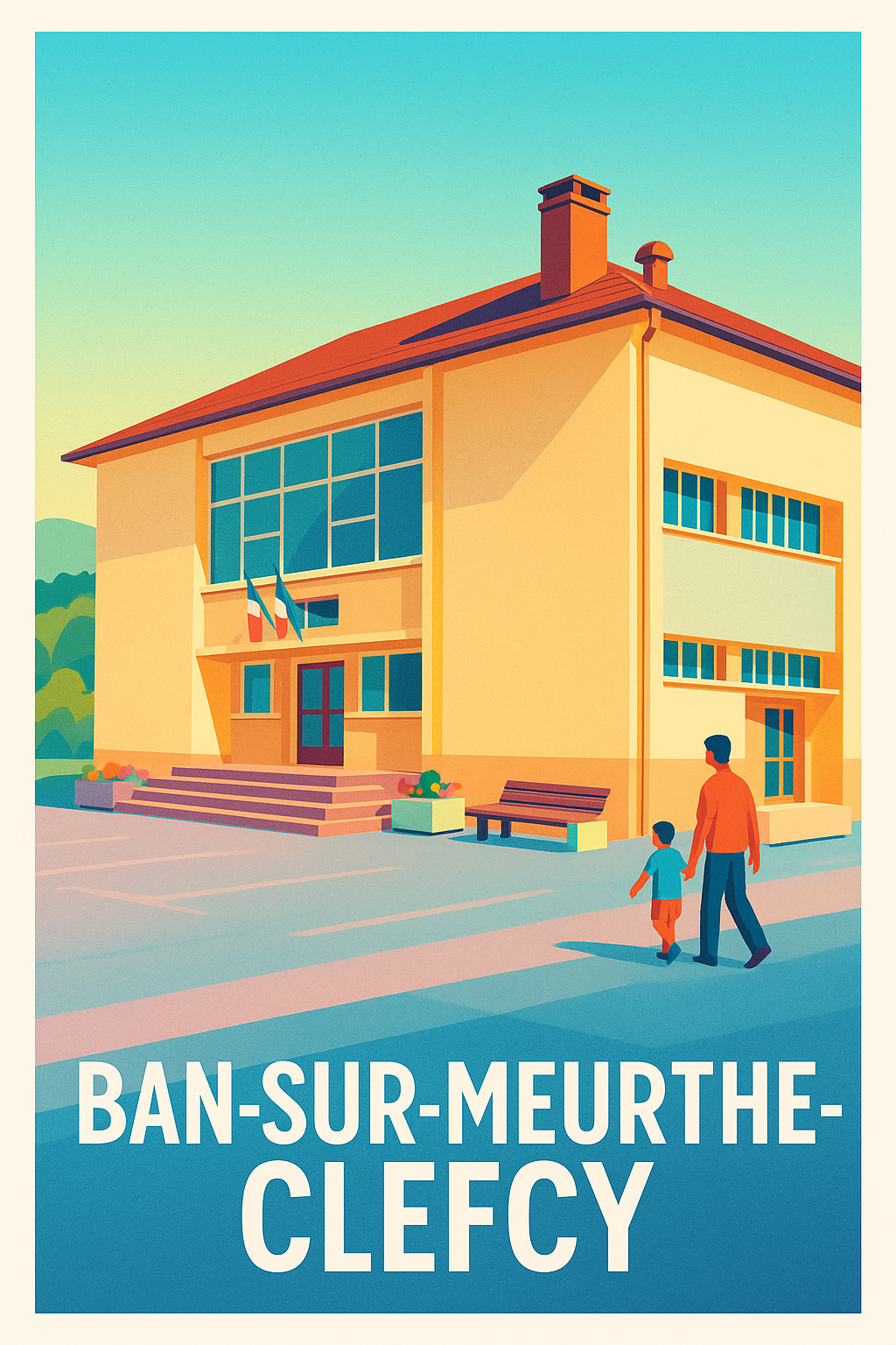 Affiche Ban-sur-Meurthe-Clefcy — Tranquillité et charme local · poster d'art de Ban-sur-Meurthe-Clefcy