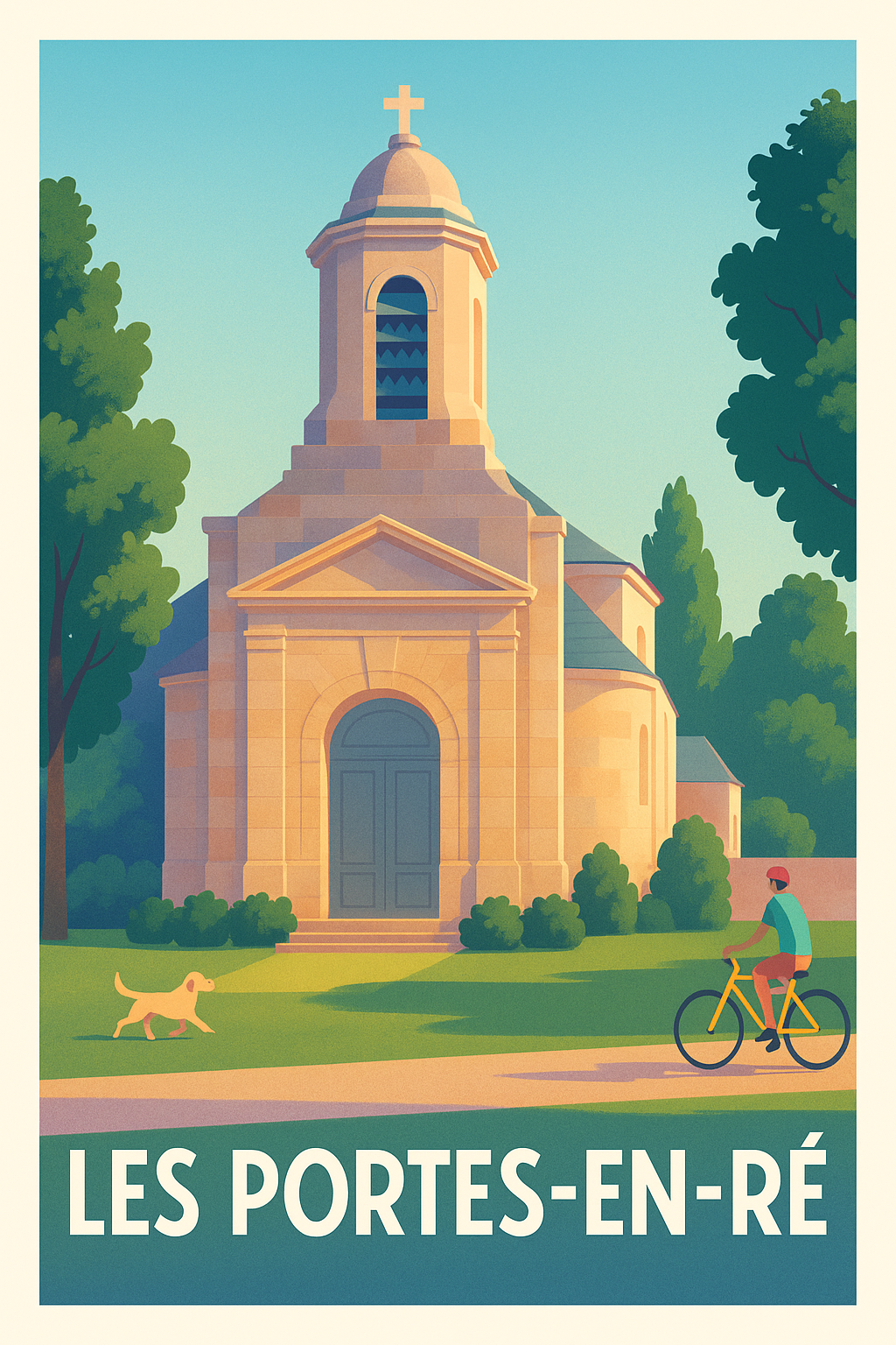 Affiche Les Portes-en-Ré — Charme et calme insulaire · poster d'art de Les Portes-en-Ré