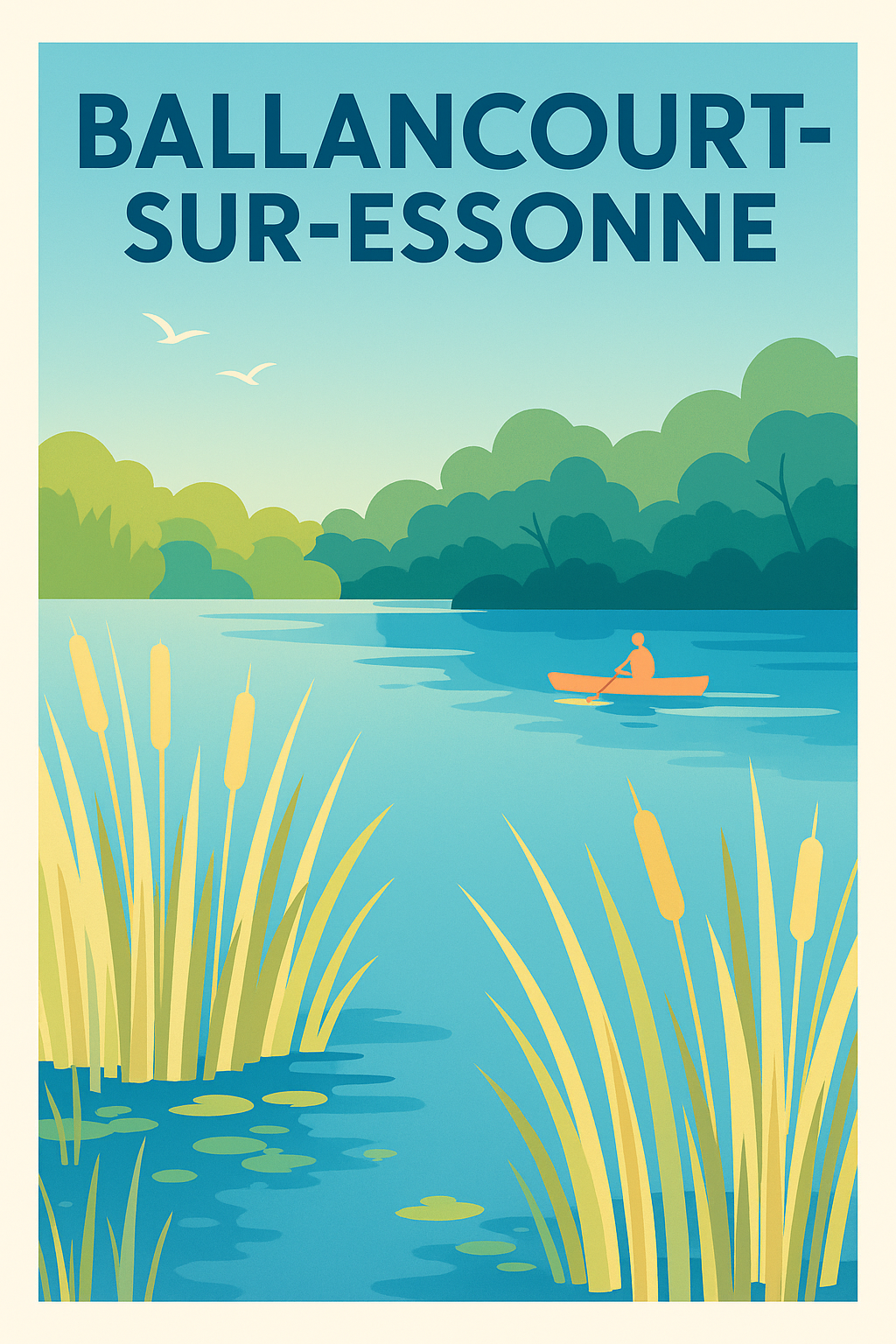 Affiche de Ballancourt-sur-Essonne - Évasion paisible sur les rives naturelles