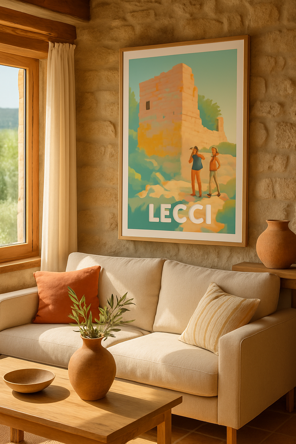 Mise en situation Affiche de Lecci - Explorez la beauté naturelle et historique