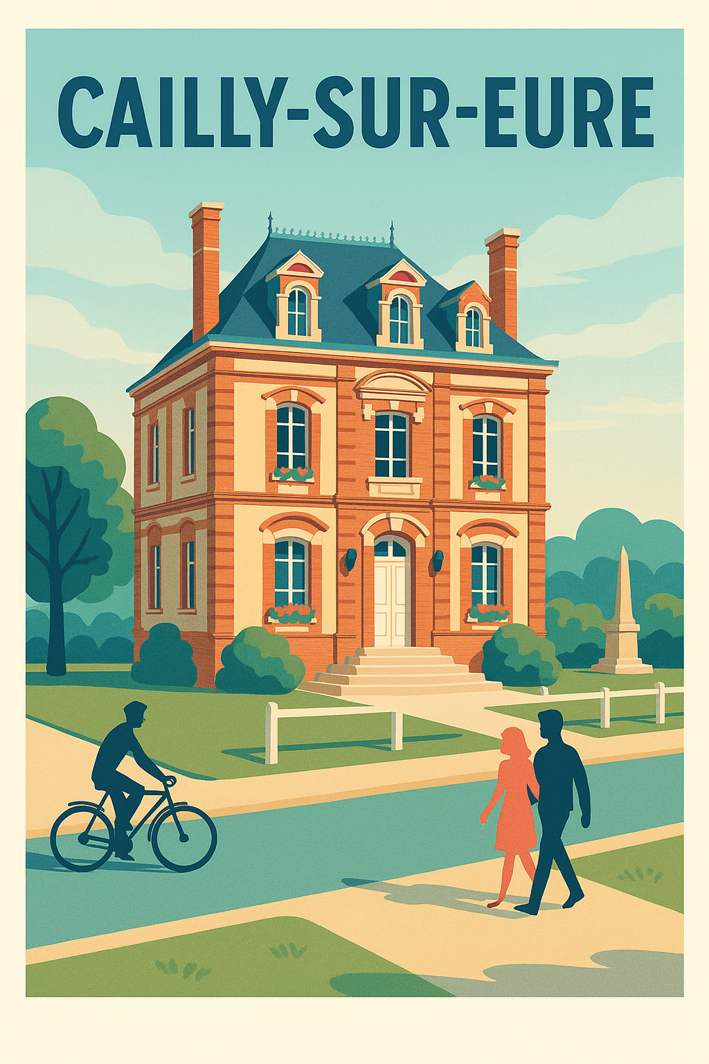 Affiche de Cailly-sur-Eure - Charme et élégance en bord de rivière