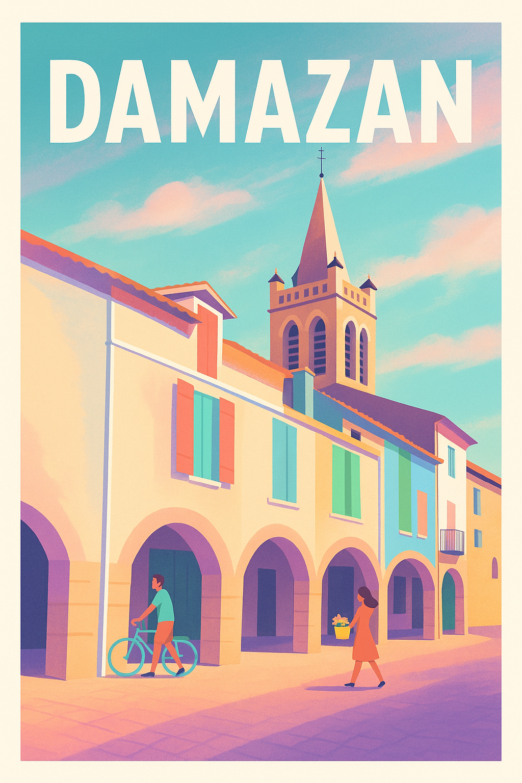 Affiche de Damazan - Charme et douceur d'un village occitan