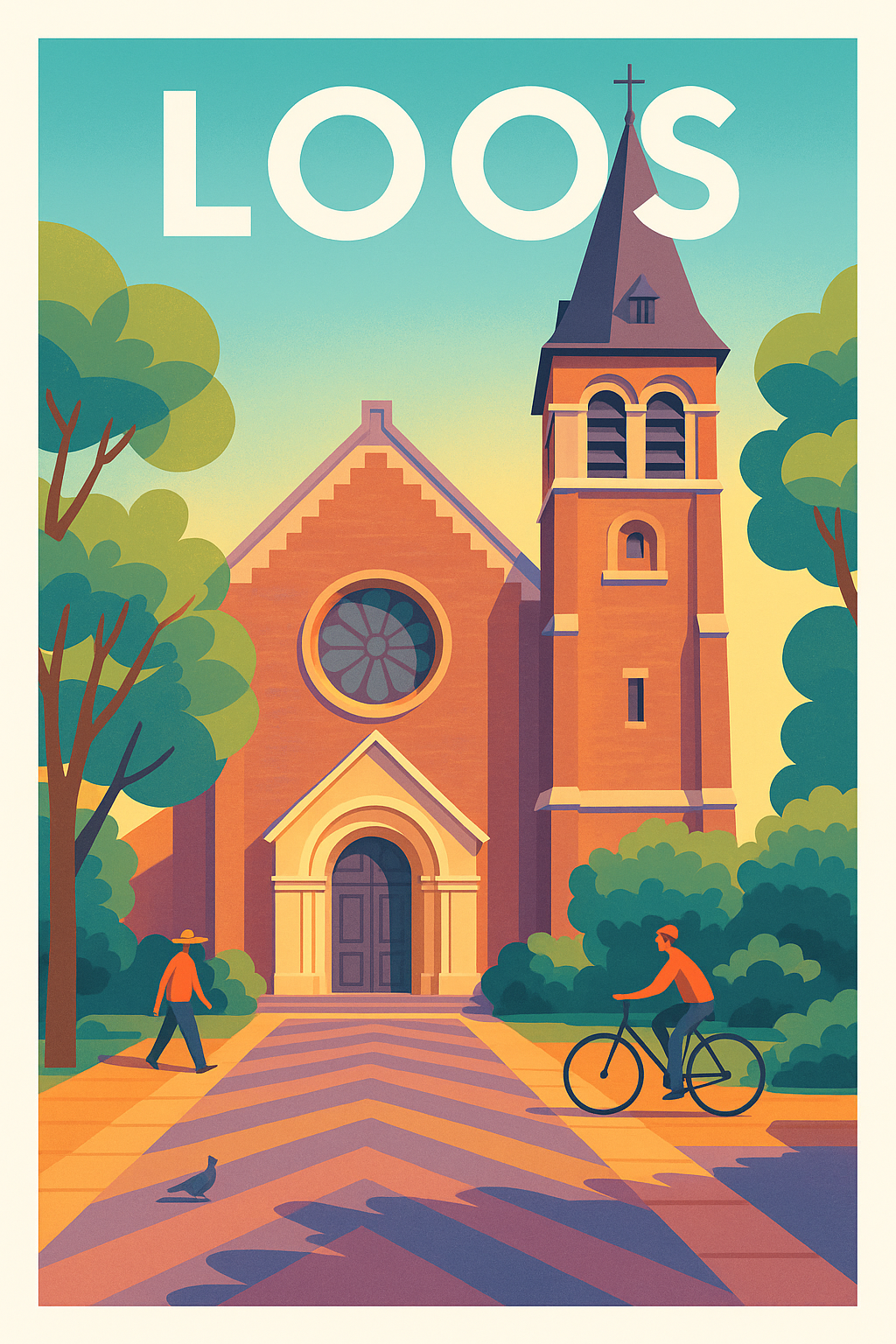 Affiche Loos — Charme et sérénité au cœur de la ville · poster d'art de Loos