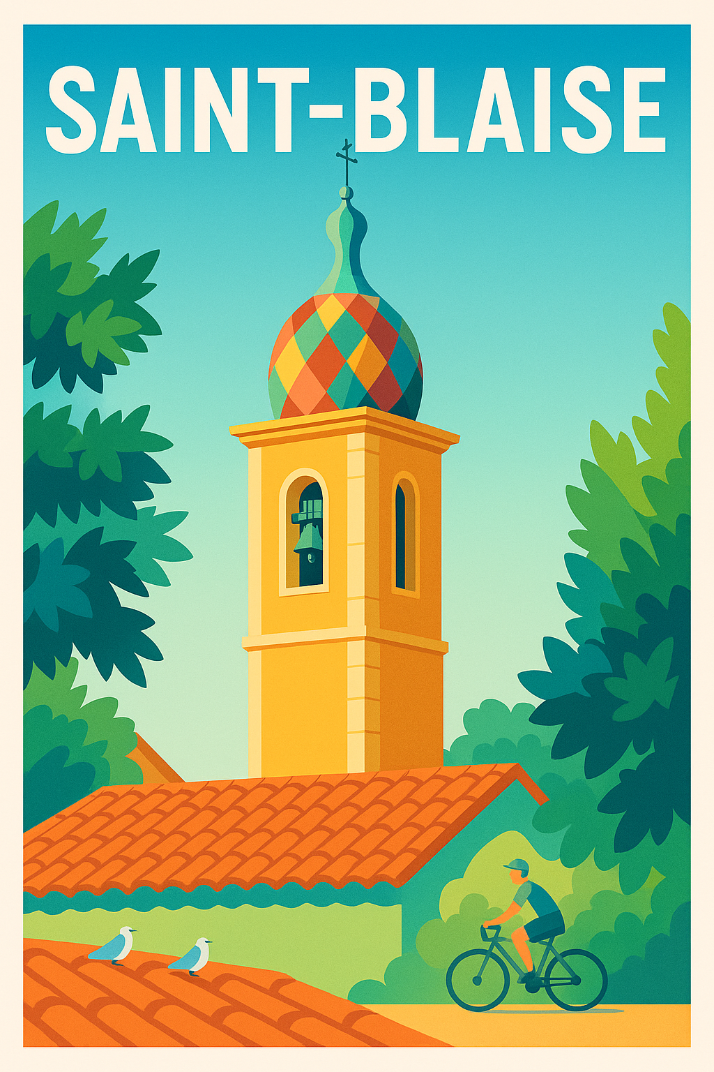 Affiche de Saint-Blaise - Charme et couleurs d'un village authentique