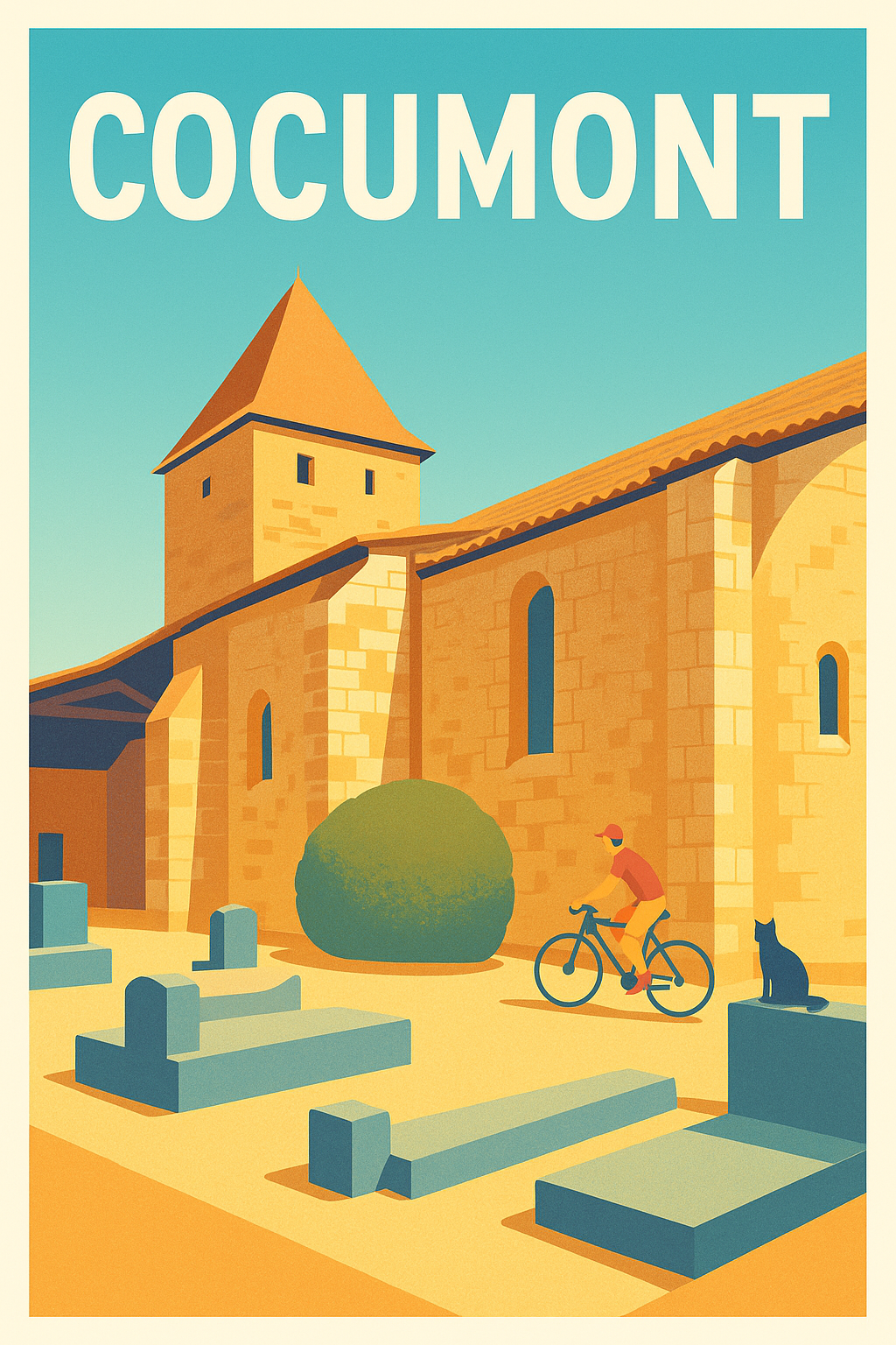Affiche de Cocumont - L'élégance tranquille d'un village du Sud-Ouest