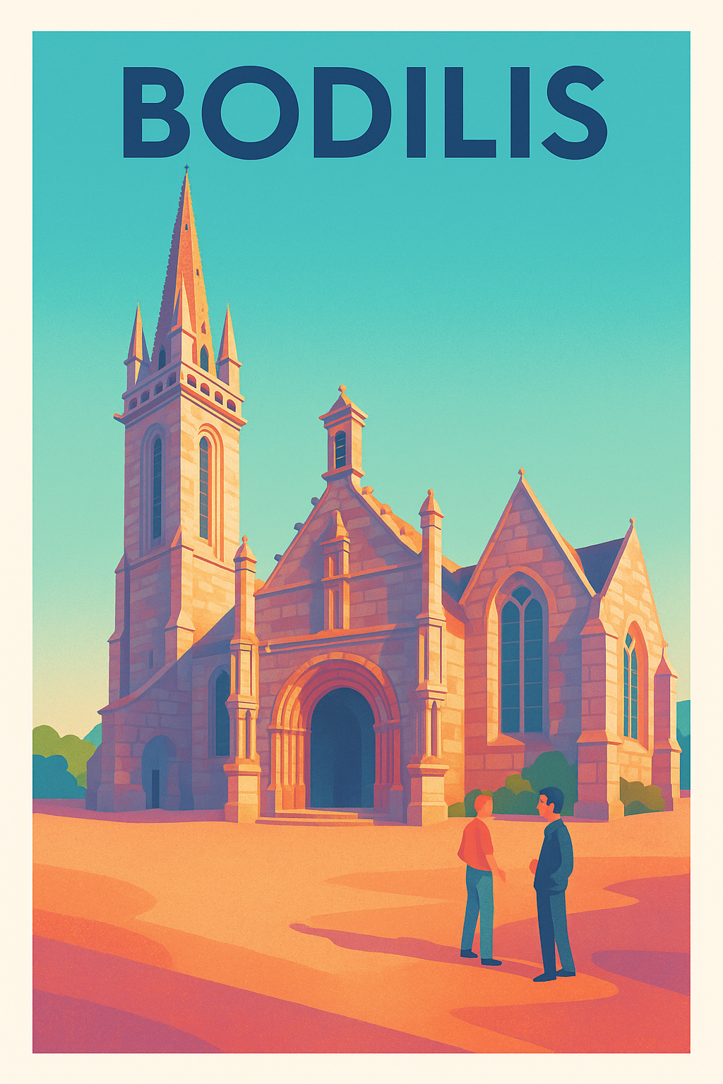 Affiche de Bodilis - Charme et patrimoine breton