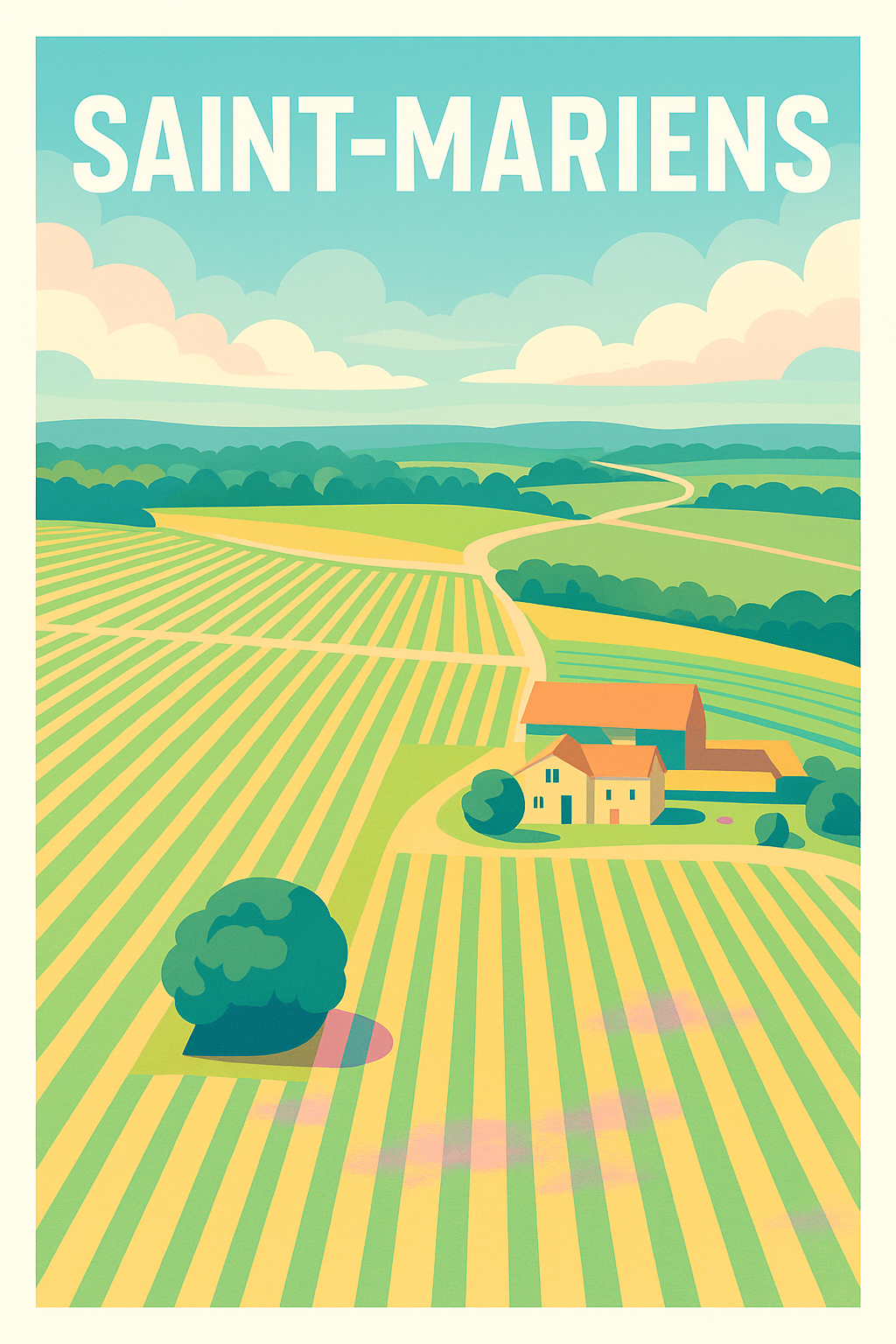 Affiche de Saint-Mariens - Harmonie champêtre en pleine nature